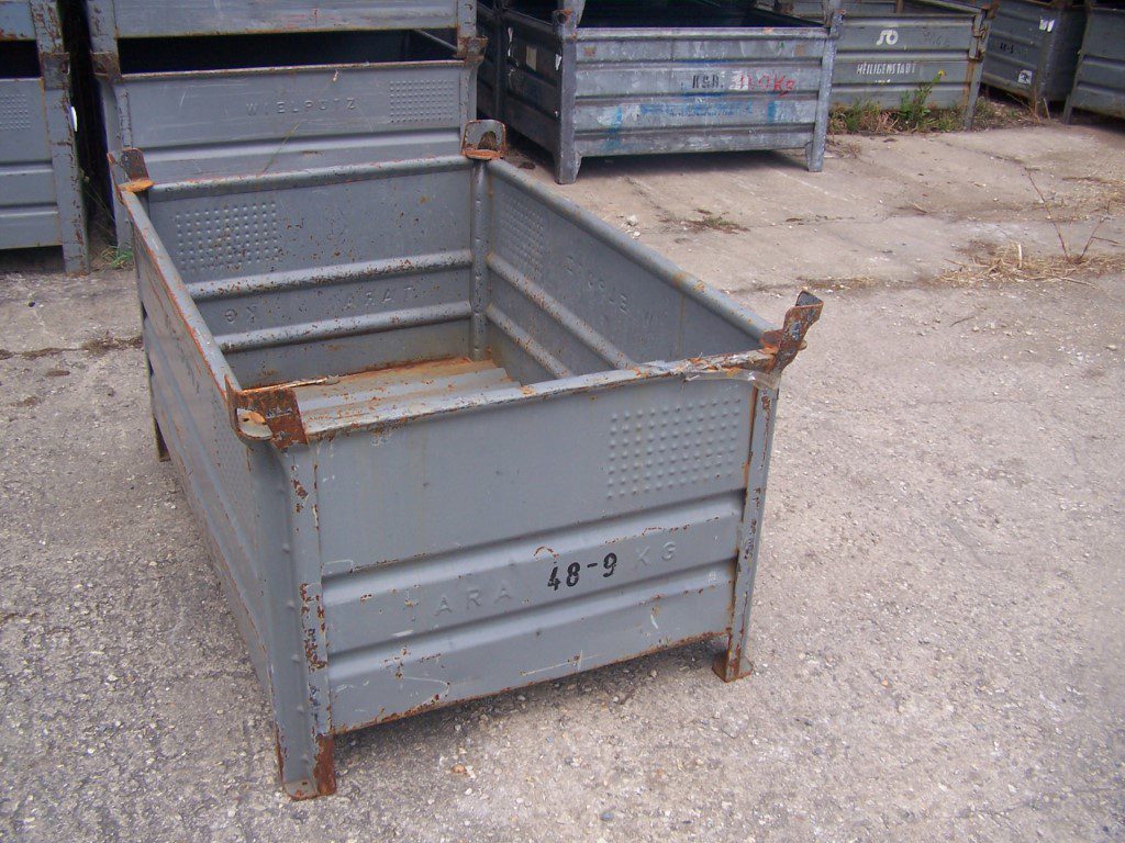 Stahlbehälter TSB-1286, gebraucht – 1200x800x600 mm – ca. 50 kg