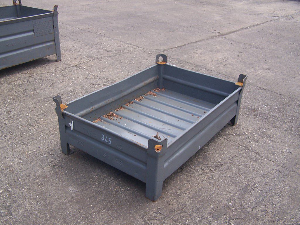 Stahlbehälter TSB-12835, gebraucht – 1200x800x350 mm