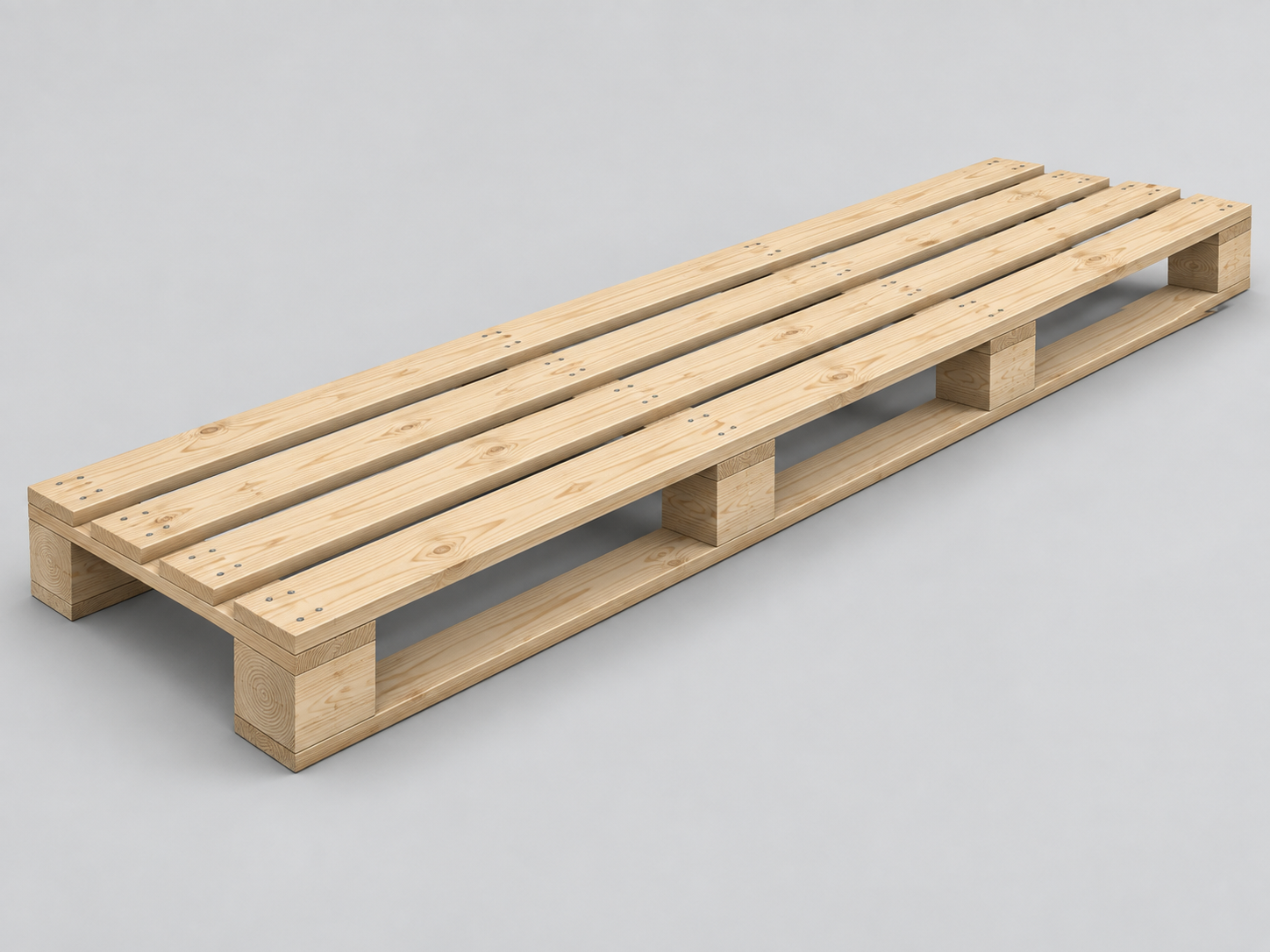 Beispiel einer langen Holzpalette nach Maß