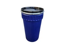 Weithalsfass 220 L Kunststoff konisch mit Deckel und Spannring neu